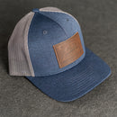 Leather Patch Performance Style Trucker Hat - California Flag Stamp