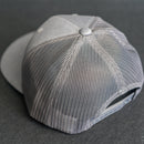 Leather Patch Performance Style Trucker Hat - Mom Stamp - Block Font