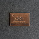 California Flag Leather Patches with Optional Hook and Loop Fastener