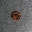 Fish Leather Patches with Optional Hook and Loop Fastener - Circle Patch Jumping Fish