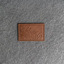 Floral Design Leather Patches with Optional Hook and Loop Fastener