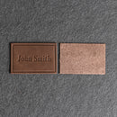 Personalized Leather Patches with Optional Hook Side Fastener - Blank Patches or Personalized with Logo, Image, or Text