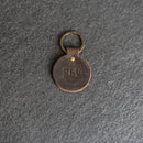 Round Keychain - Double Sided | Personalized Premium Leather Keychain | Custom Key Fob | Leather Gift Handmade in the USA