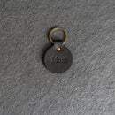 Round Keychain - Double Sided | Personalized Premium Leather Keychain | Custom Key Fob | Leather Gift Handmade in the USA