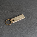 Extended Rectangle Leather Keyring | Personalized Premium Leather Keychain |  Custom Key Fob | Leather Gift Handmade in the USA