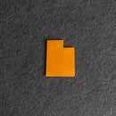 Personalized Utah Shape Leather Patches with Optional Hook and Loop Fastene