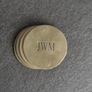 Personalized Leather Coasters -  Individual or Set of 4