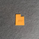 Personalized Utah Shape Leather Patches with Optional Hook and Loop Fastene