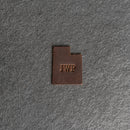 Personalized Utah Shape Leather Patches with Optional Hook and Loop Fastene