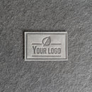 Your Logo Rectangle Leather Patch with Optional Hook Side Fastener