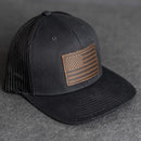 Black Hat American flag patch