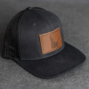 Leather Patch Trucker Style Hat - Idaho Stamp