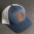 Leather Patch Trucker Style Hat - Cool Cat Stamp