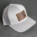 Leather Patch Performance Style Trucker Hat - Florida Stamp