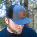 Leather Patch Trucker Style Hat - Idaho Stamp