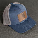 Leather Patch Performance Style Trucker Hat - Nevada Stamp