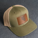 Leather Patch Trucker Style Hat - Nevada Stamp