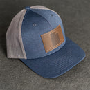 Leather Patch Performance Style Trucker Hat - Utah Stamp