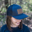 Leather Patch Trucker Style Hats - Bride and Groom (block)
