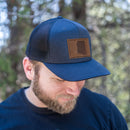 Leather Patch Trucker Style Hat - Arizona Stamp