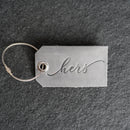 His or Hers Stamped Leather Luggage Tag (sold individually)