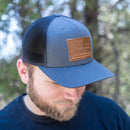 Premium Leather Patch Trucker Hat