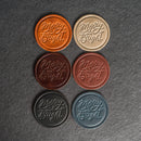 Merry & Bright Leather Coasters - 4" Round or Square - Sold individually or as a Set of 4