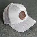 Leather Patch Performance Style Trucker Hat - Bear Stamp