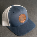 Leather Patch Trucker Style Hat - Bear Stamp