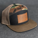 America’s 250th Anniversary Leather Patch Hat – Flat Bill 7 Panel Trucker Hat – Limited Edition