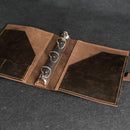 Personalized Leather 3-Ring Mini Binder