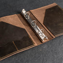 Personalized Leather 3-Ring Mini Binder
