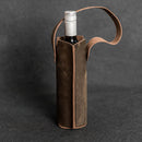 Personalized Leather Wine Bottle Tote