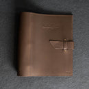 Personalized Leather 3-Ring Photo Album with Photo Sleeves Included