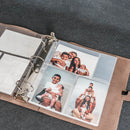 Personalized Leather 3-Ring Photo Album with Photo Sleeves Included