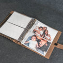 Personalized Leather 3-Ring Mini Photo Album with Photo Sleeves Included
