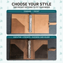 Personalized Leather 3-Ring Binder