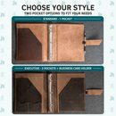 Personalized Leather 3-Ring Mini Binder