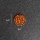 O P Shield Coin dimensions