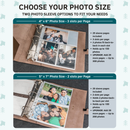Personalized Leather 3-Ring Photo Album with Photo Sleeves Included