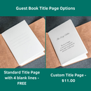 Vacation Rental Guest Book - Leather 6x8 Book with Personalization Options