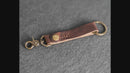 Looped Snap Closure Keychain | Personalized Premium Leather Keychain | Custom Key Fob | Leather Gift Handmade in the USA