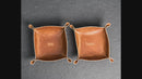 Personalized Leather Valet Tray - Square