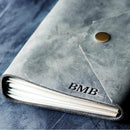 Refillable Leather Journal with Snap Closure