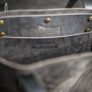 Personalized Leather Zipper Closure Tote Bag