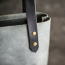 Personalized Leather Strap Closure Tote Bag