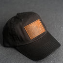 Leather Patch Unstructured Style Hat - Floral Stamp