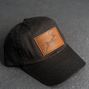 Leather Patch Unstructured Style Hat - Deer Stamp