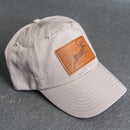 Leather Patch Unstructured Style Hat - Deer Stamp