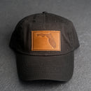 Leather Patch Unstructured Style Hat - Florida Stamp